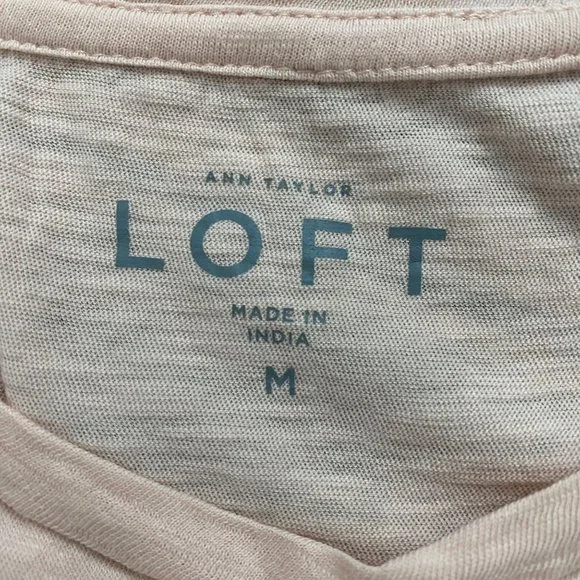 LOFT Light Pink Cotton Short Bell Sleeve Tee - Picture 12 of 12